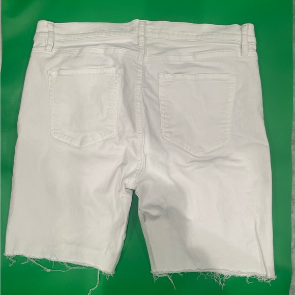 LOFT 
White Jean Shorts Distressed Cut-Offs - Picture 2 of 10